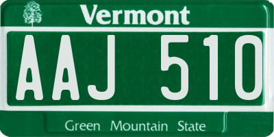 VT license plate AAJ510