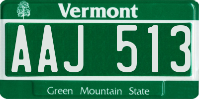 VT license plate AAJ513