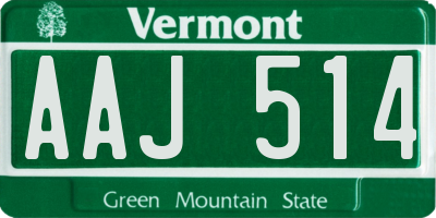 VT license plate AAJ514