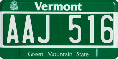 VT license plate AAJ516