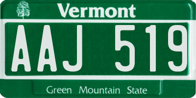 VT license plate AAJ519