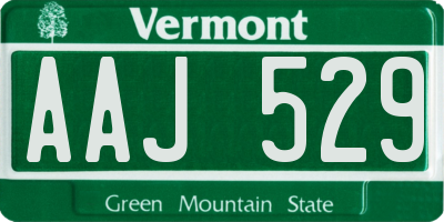 VT license plate AAJ529