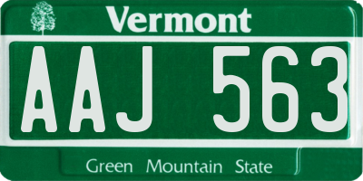 VT license plate AAJ563