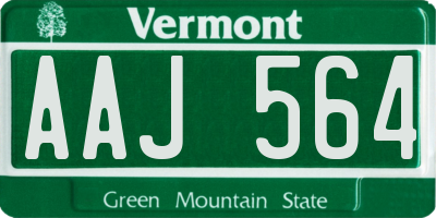 VT license plate AAJ564