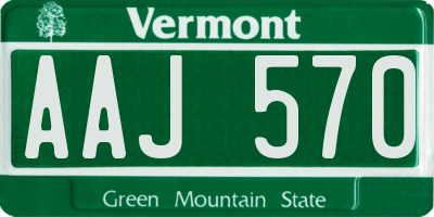 VT license plate AAJ570