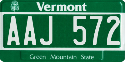 VT license plate AAJ572