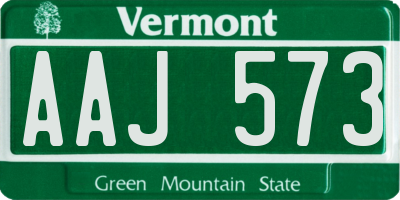 VT license plate AAJ573