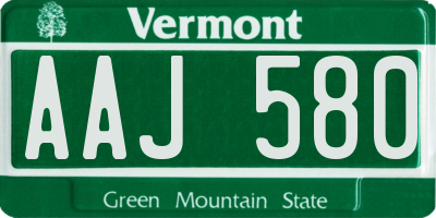 VT license plate AAJ580