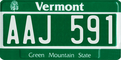 VT license plate AAJ591