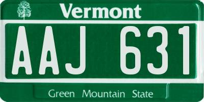 VT license plate AAJ631