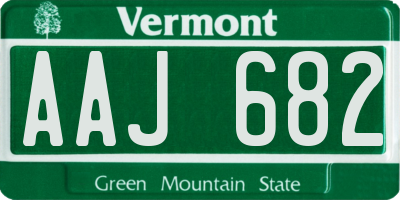 VT license plate AAJ682