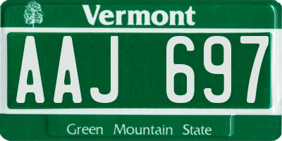 VT license plate AAJ697