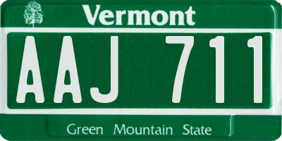 VT license plate AAJ711