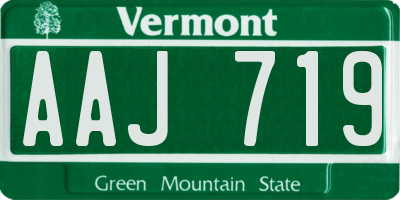 VT license plate AAJ719