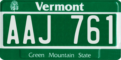 VT license plate AAJ761