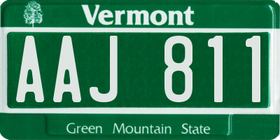 VT license plate AAJ811