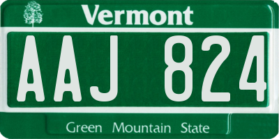 VT license plate AAJ824