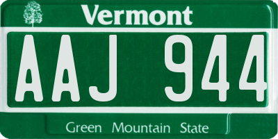 VT license plate AAJ944