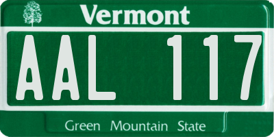 VT license plate AAL117