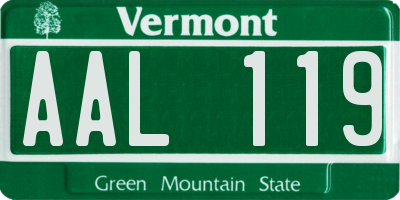 VT license plate AAL119