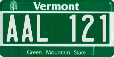 VT license plate AAL121