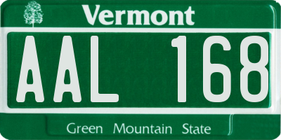 VT license plate AAL168