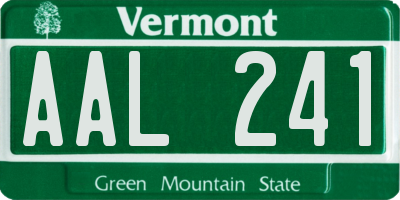 VT license plate AAL241