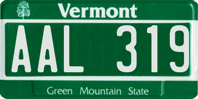 VT license plate AAL319