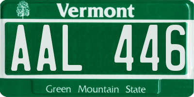 VT license plate AAL446