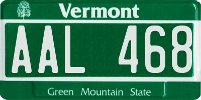 VT license plate AAL468