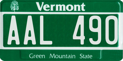 VT license plate AAL490