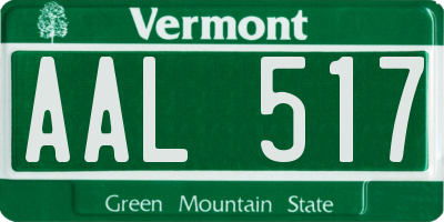 VT license plate AAL517