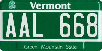 VT license plate AAL668