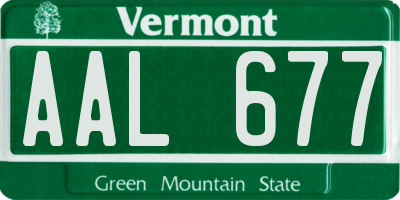 VT license plate AAL677
