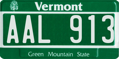 VT license plate AAL913