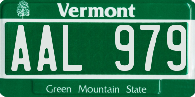 VT license plate AAL979