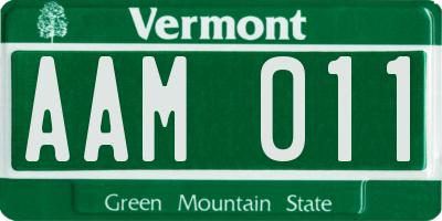 VT license plate AAM011