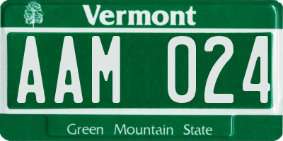 VT license plate AAM024