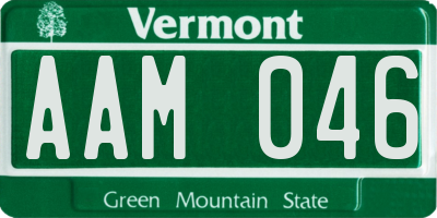 VT license plate AAM046