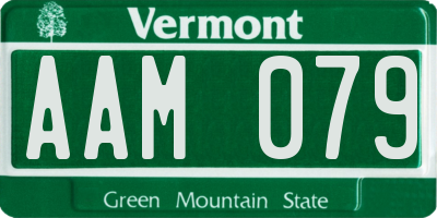 VT license plate AAM079