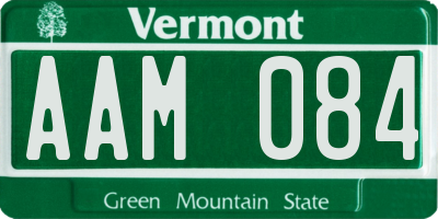 VT license plate AAM084