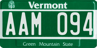 VT license plate AAM094