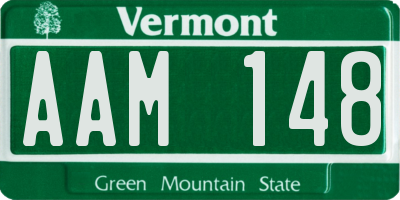 VT license plate AAM148