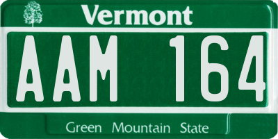 VT license plate AAM164