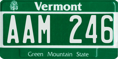 VT license plate AAM246