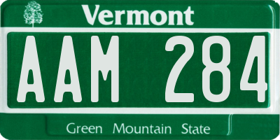 VT license plate AAM284