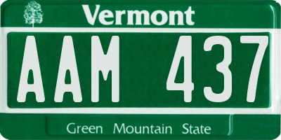 VT license plate AAM437