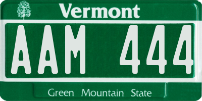 VT license plate AAM444