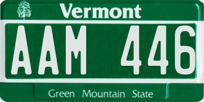 VT license plate AAM446