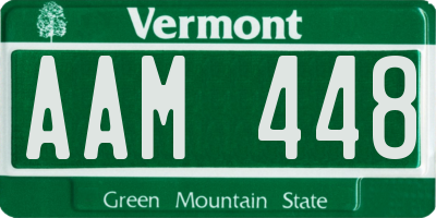 VT license plate AAM448